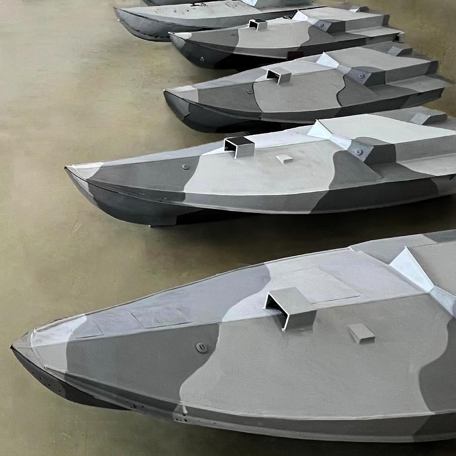 Véhicules marins sans équipage (Sea Baby) ukrainiens, utilisés en Mer noire. Source : Le Service de sécurité d'Ukraine (SBU)