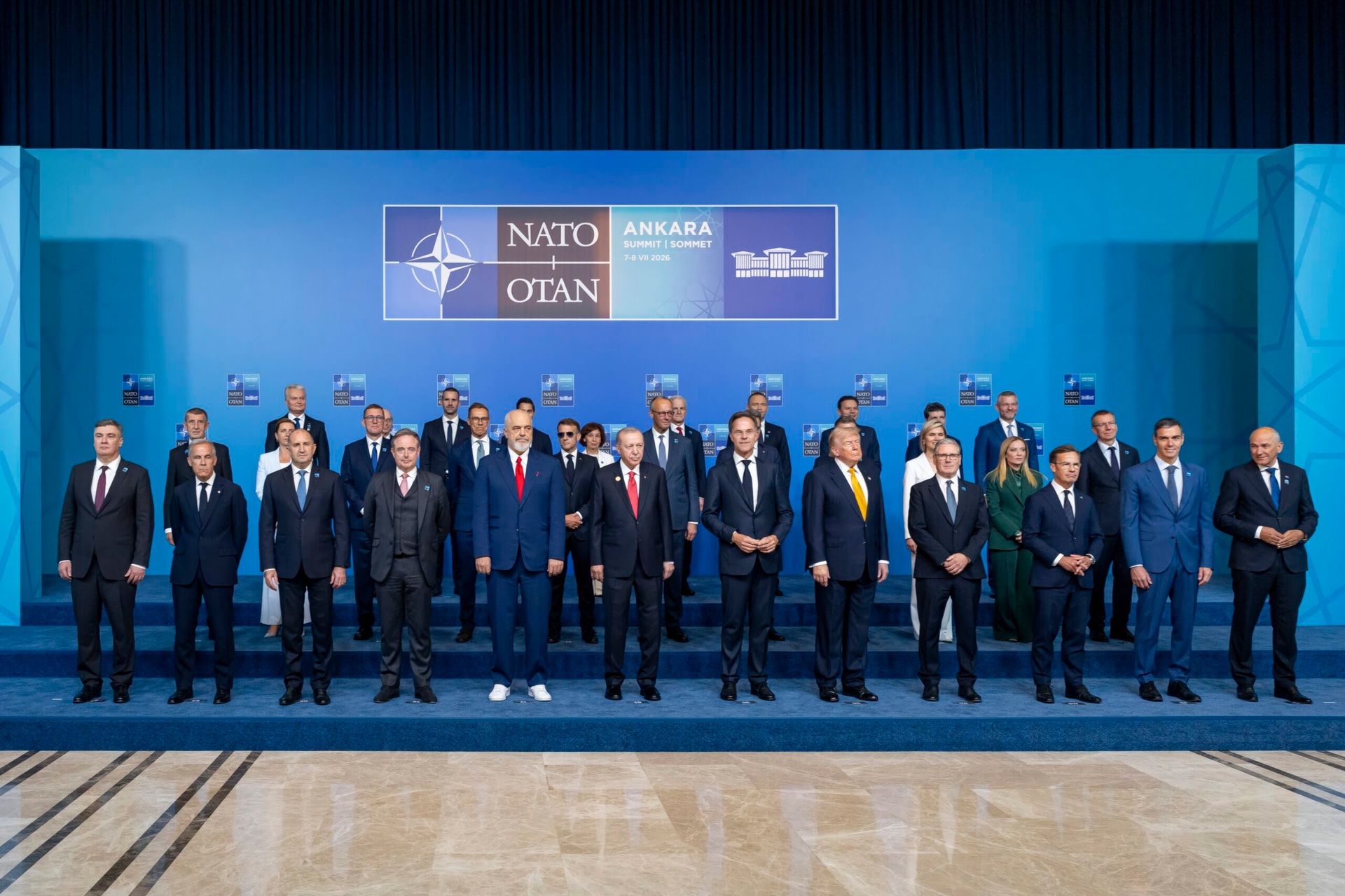 Photo officielle des chefs d'État et de gouvernement de l'OTAN - Sommet de l'OTAN 2026 à Ankara